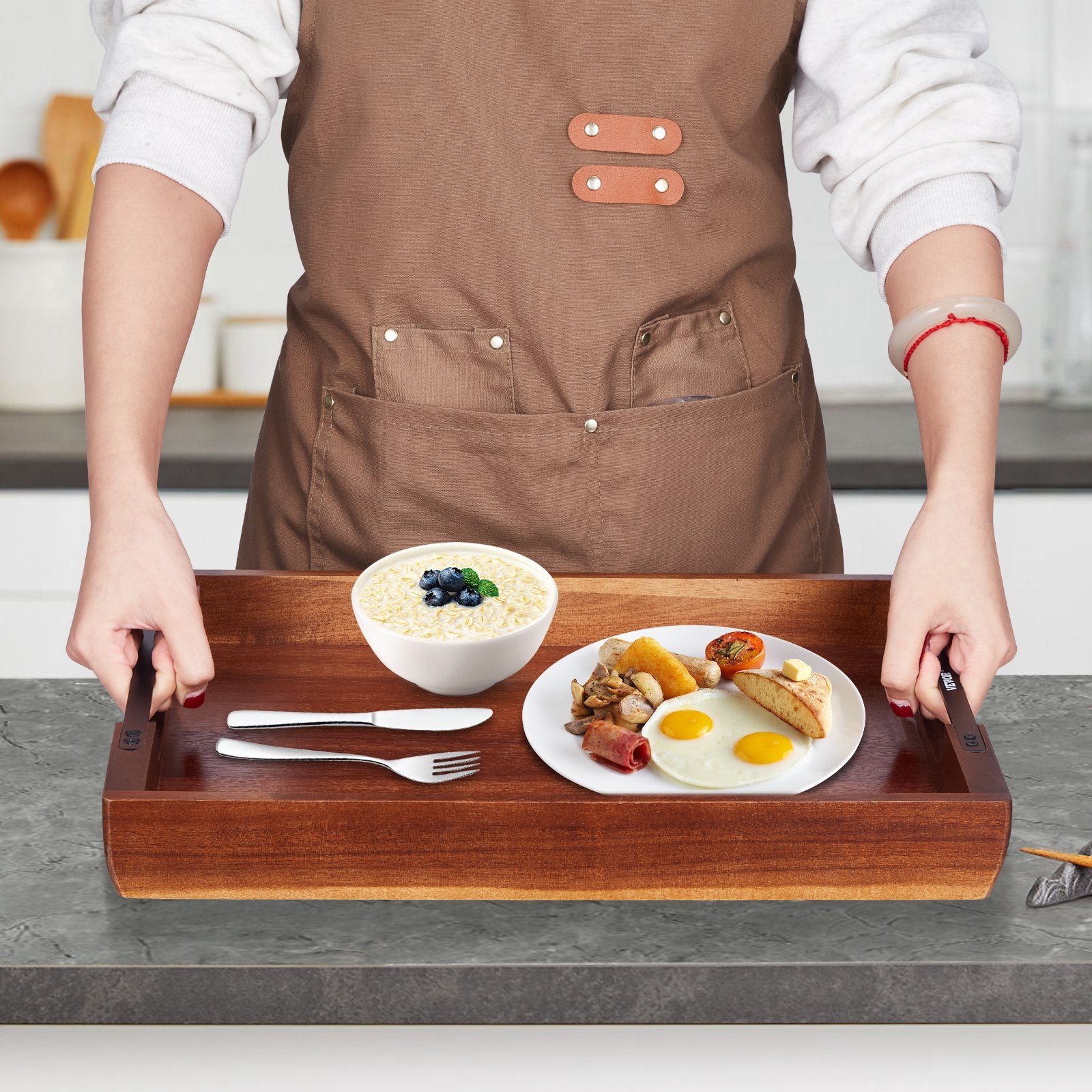 Acacia Serving Tray with Handles
