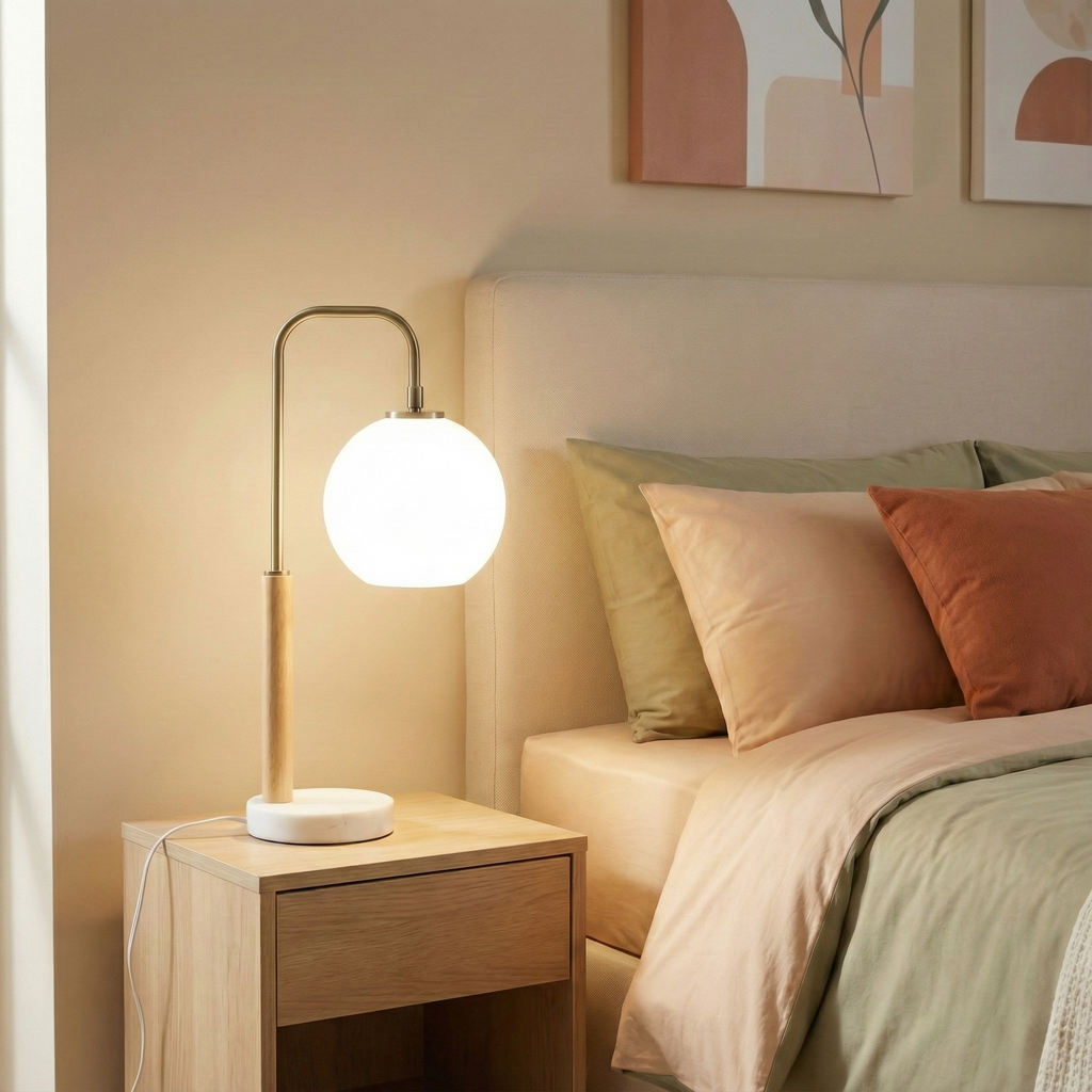 Auris Marble Globe Table Lamp supplier product view