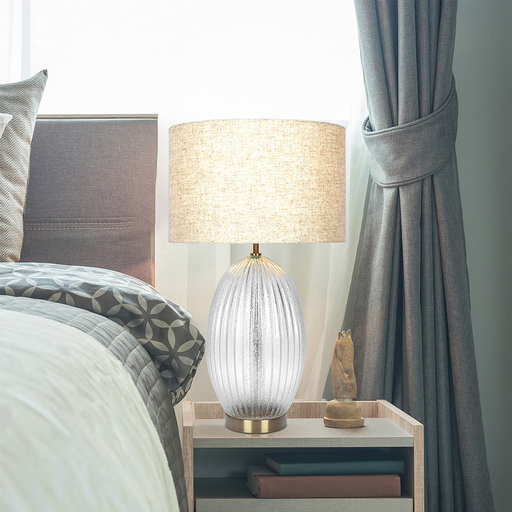Aurora Ribbed Glass Table Lamp supplier product view