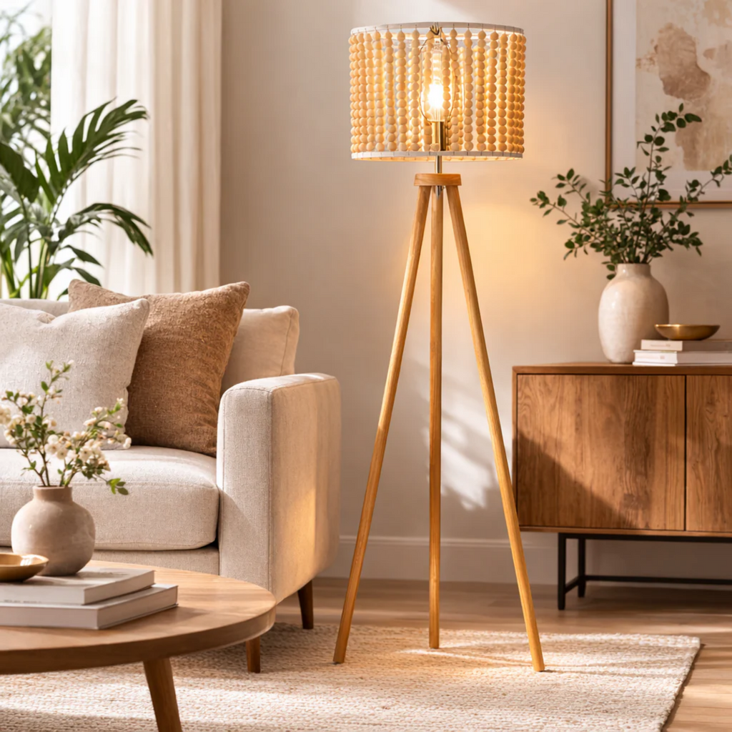 Brillo Natural Tripod Floor Lamp supplier product view