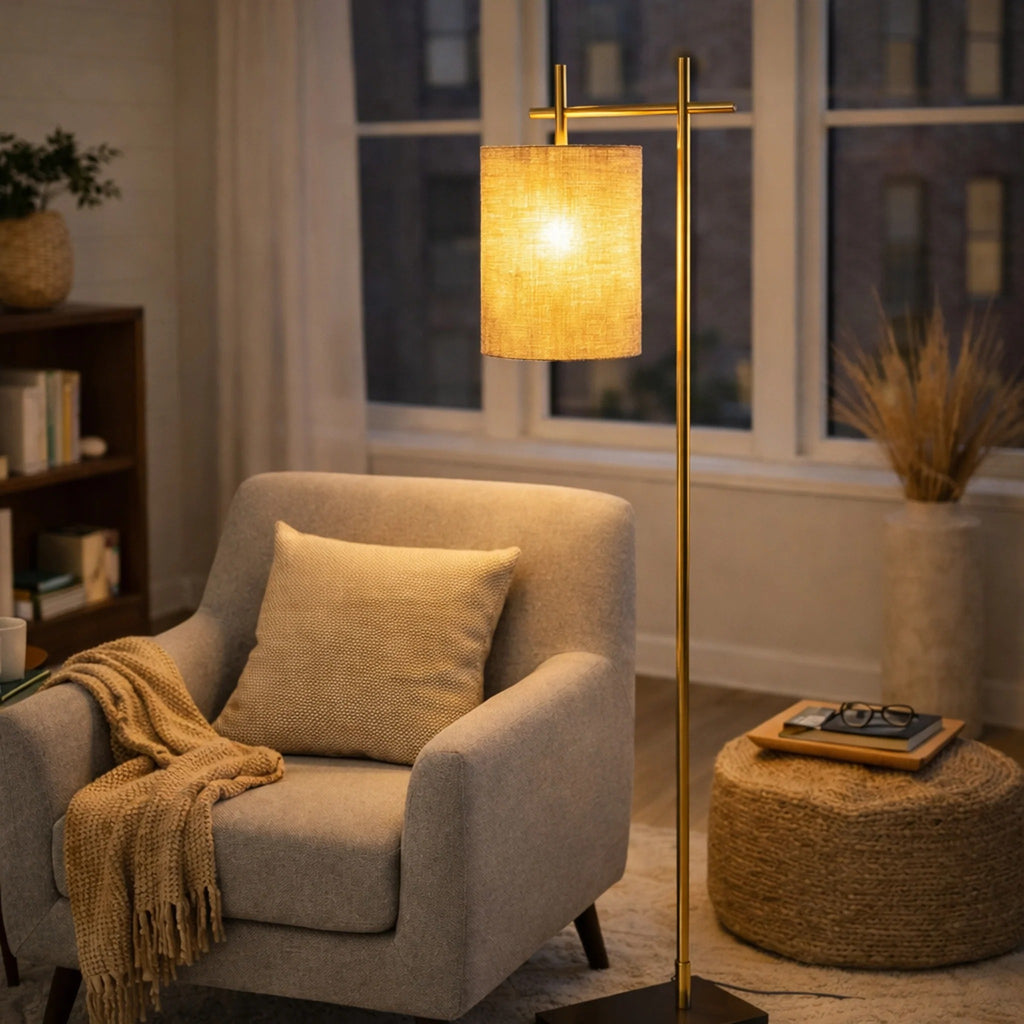 Brizo Bamboo-Shade Floor Lamp supplier product view
