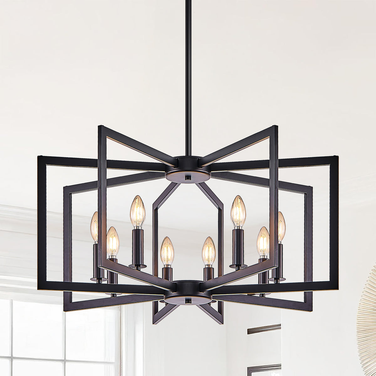 Geometry Eight-Light Chandelier supplier product view