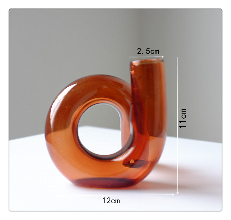 Loop Amber Glass Candle Holder supplier product view