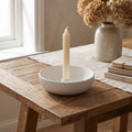 Porcelain Bowl Candle Holder styled in a home setting