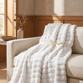 Soft Faux-Fur Throw Blanket styled in a home setting