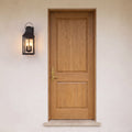 Single Tall Black Porch Lantern beside a front door. Total fixture height is 20.2 inches; see the supplier size diagram.