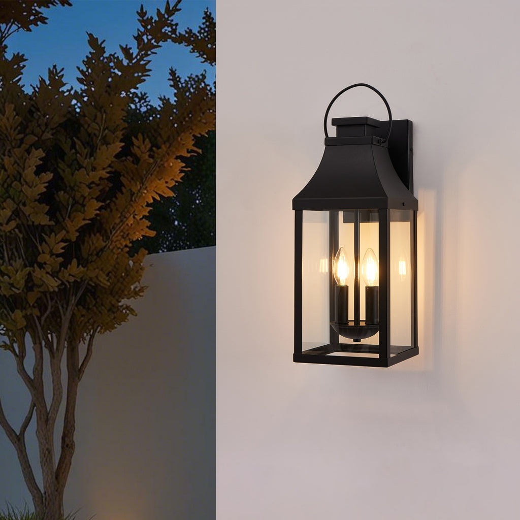 Tall Black Porch Lantern — 20 Inch supplier product view