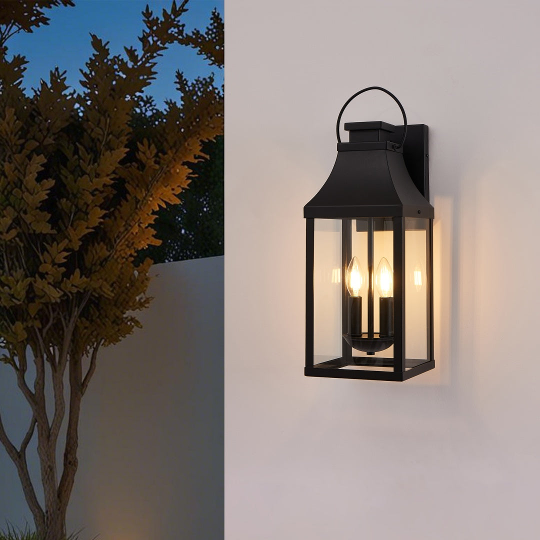 Tall Black Porch Lantern — 20 Inch supplier product view