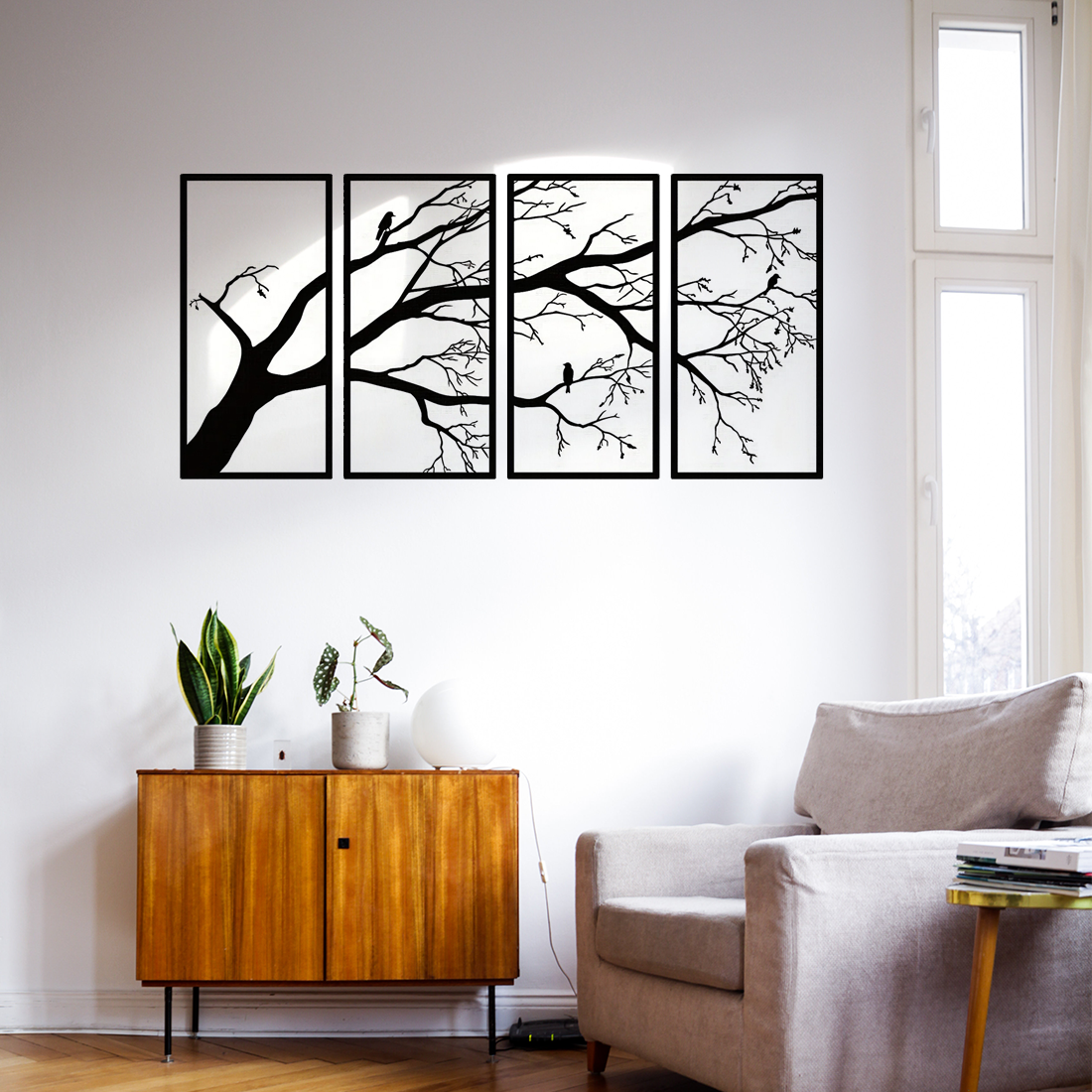 Tree of Life Metal Wall Art — Four Panels supplier product view