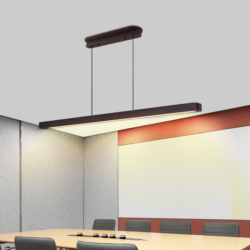 Walnut Linear LED Pendant — 51 Inch supplier product view