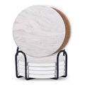 Ceramic Coasters with Holder — Set of 6