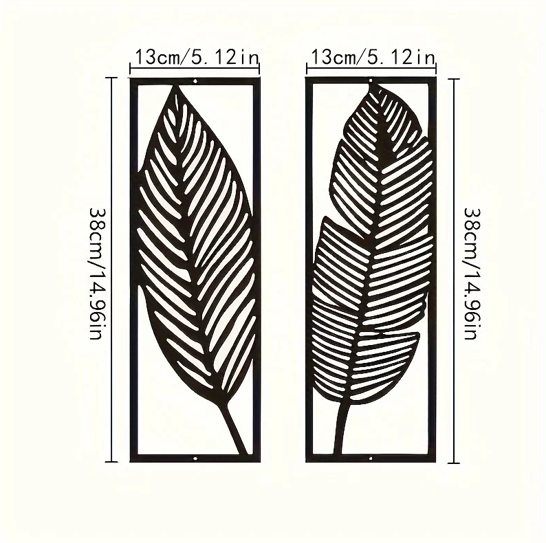 Botanical Iron Wall Art — Two-Piece Set