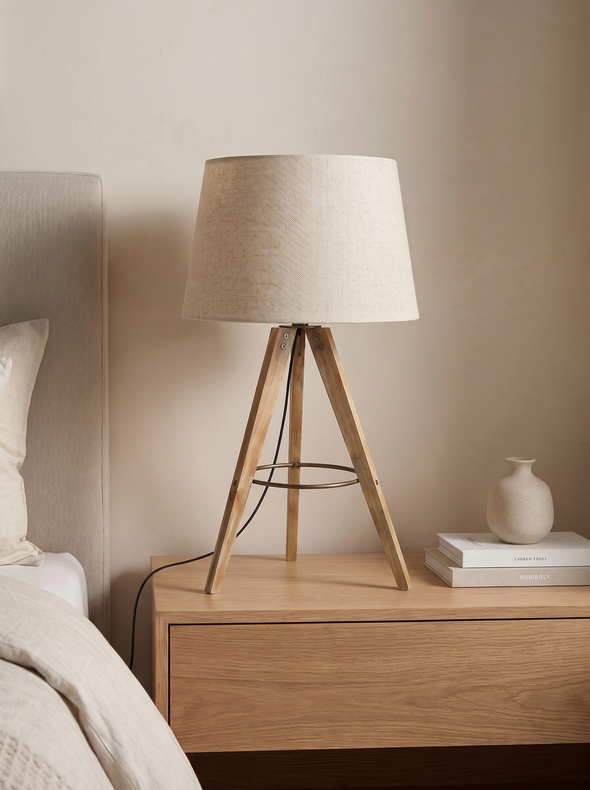 Birch Tripod Table Lamp in a home setting — simple materials, easy company