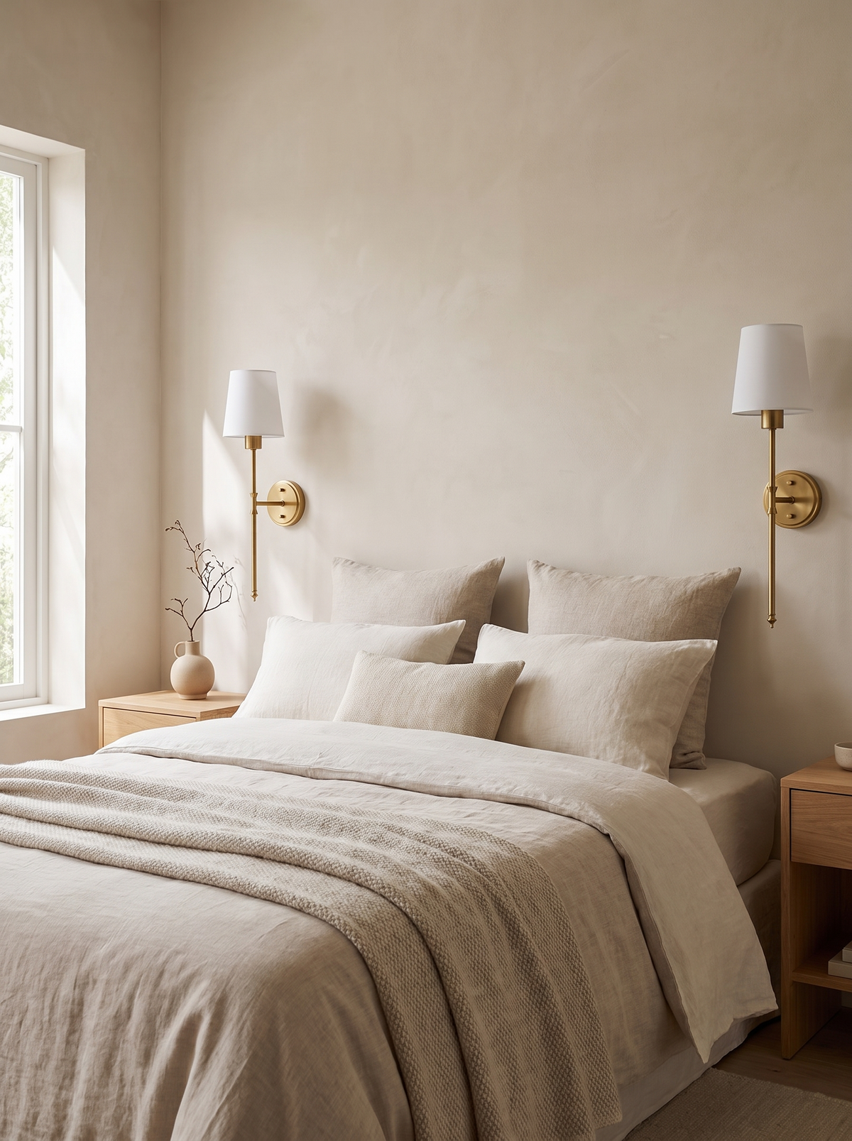 Lumi Cordless Wall Sconces — Set of 2 in a home setting — light without a trailing cord