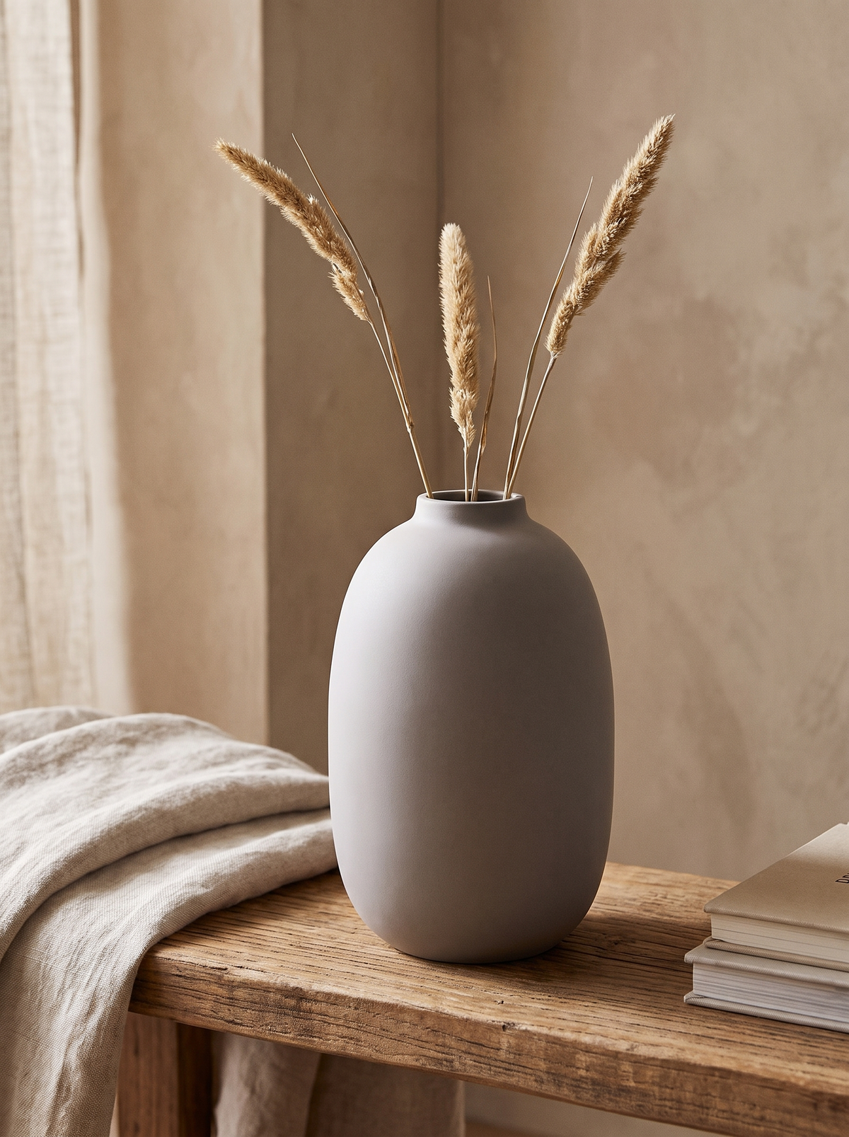 Pebble Matte Bud Vase in a home setting — quiet color, simple shape