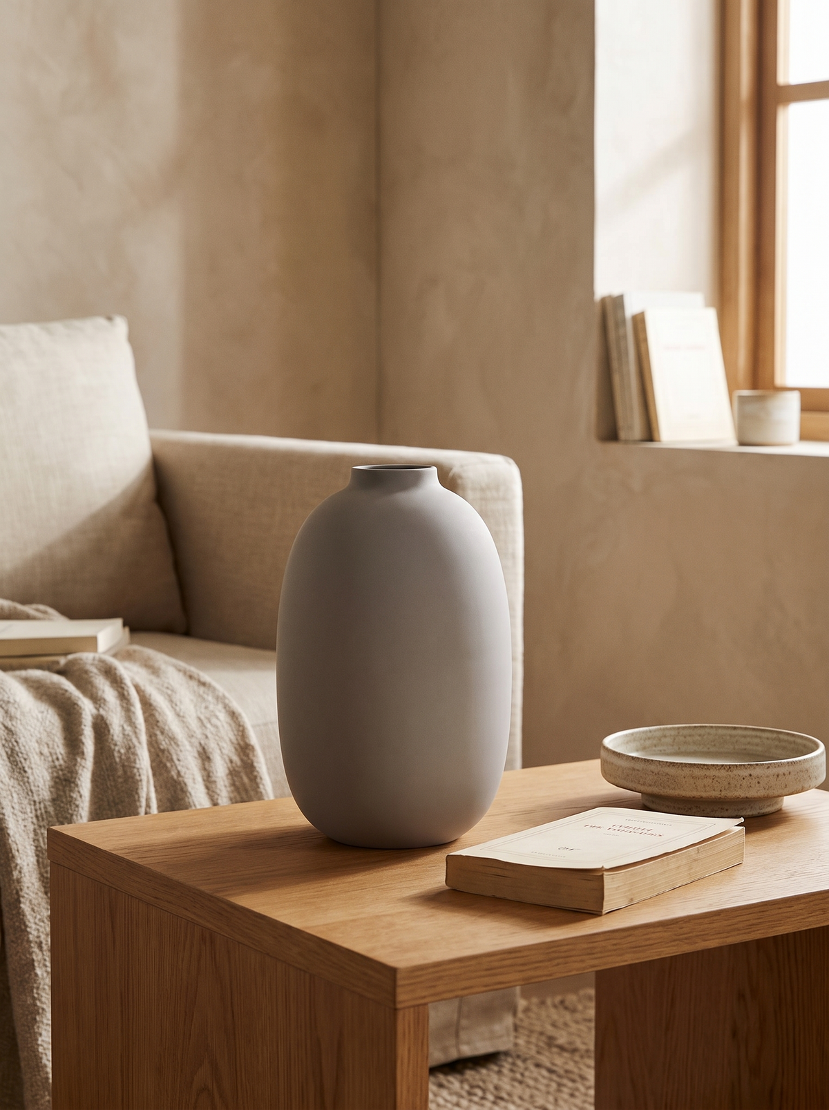 Pebble Matte Bud Vase in a home setting — leave a little space around it
