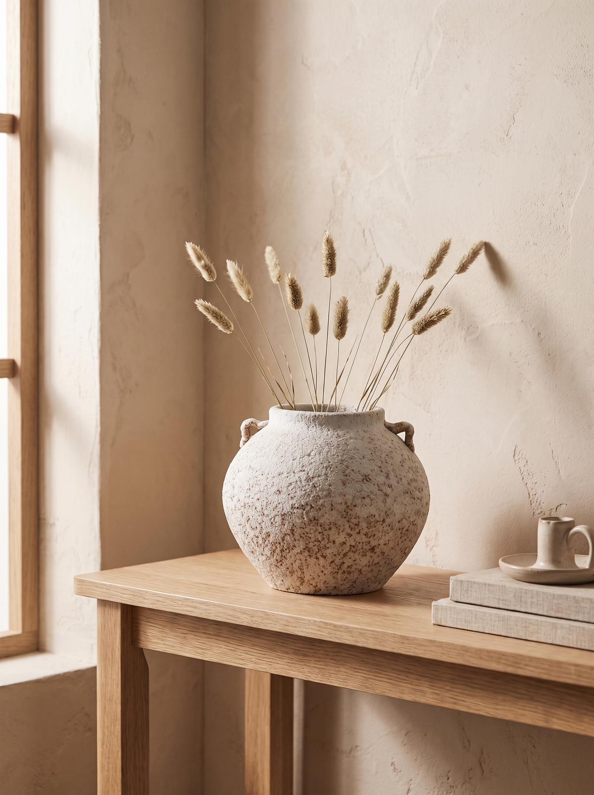 Terra Textured Pottery Vase in a home setting — an earthy shape for the console